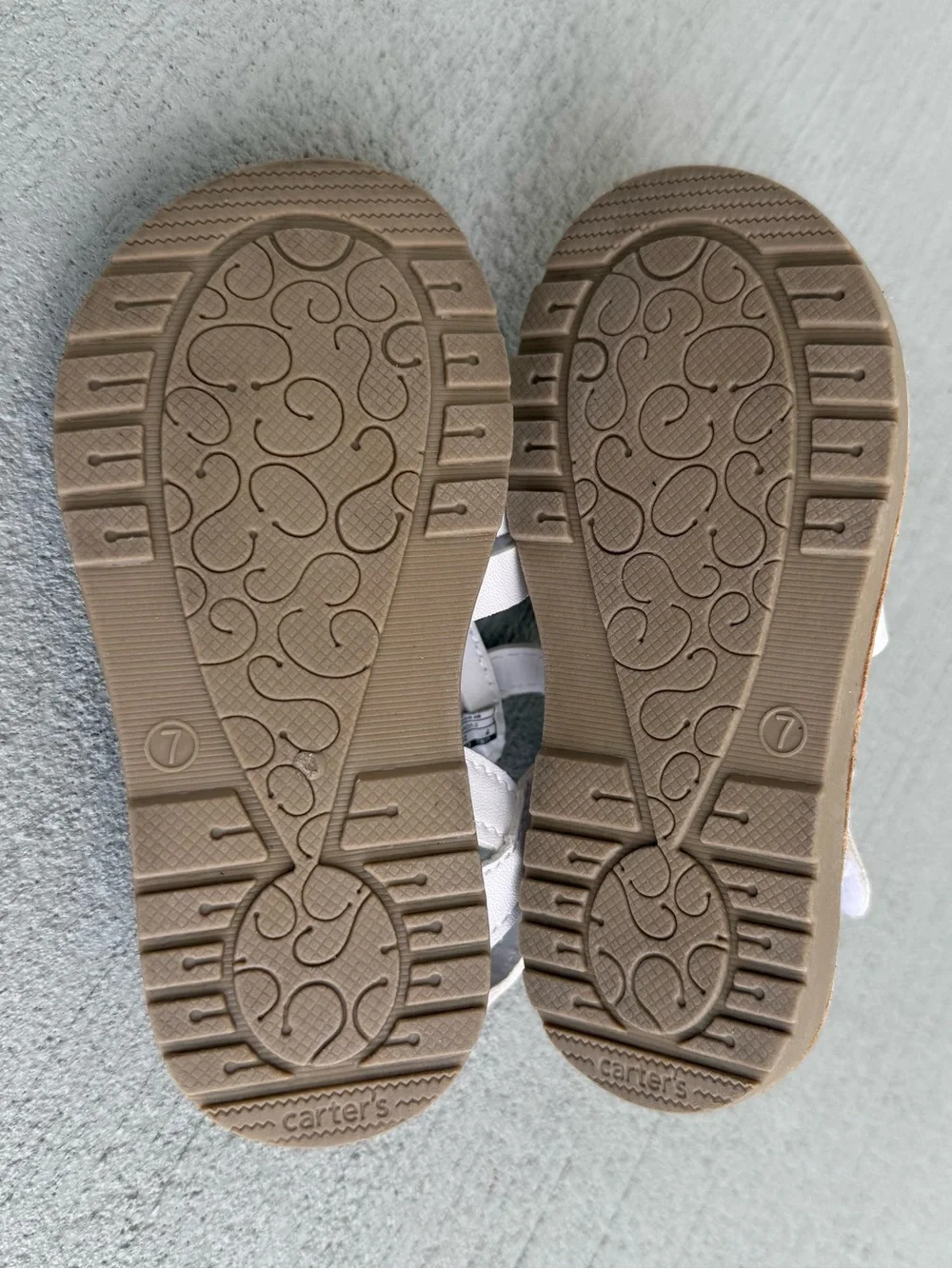 NWOT Carter's White Flower Toddler Spring Summer Faux Leather Sandals Size 7
